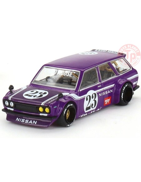 DATSUN KAIDO 510 WAGON CARBON FIBER V1-PURPLE 1/64 KHMG062 MINI GT