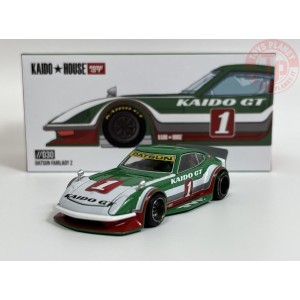 DATSUN KAIDO FAIRLADY Z KAIDO GT V2-GREEN/WHITE/RED 1/64 KHMG030 Mini Gt