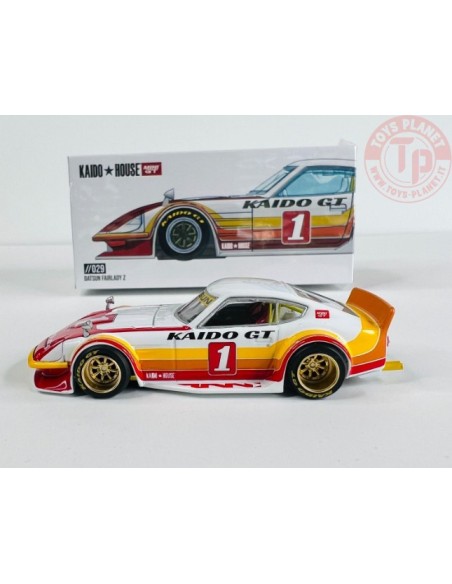 DATSUN KAIDO FAIRLADY Z KAIDO GT V1-WHITE/RED/ORANGE 1/64 KHMG029 MINI GT