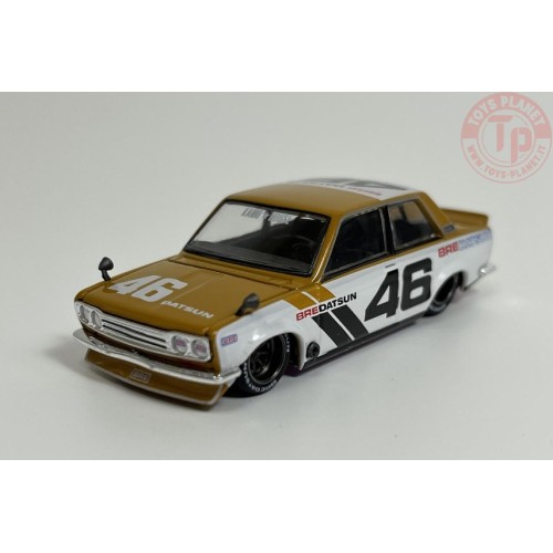 DATSUN 510 STREET BRE510 V3-YELLOW/WHITE 1/64 KHMG052 Mini Gt