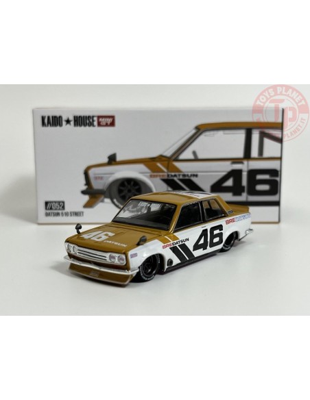 DATSUN 510 STREET BRE510 V3-YELLOW/WHITE 1/64 KHMG052 Mini Gt