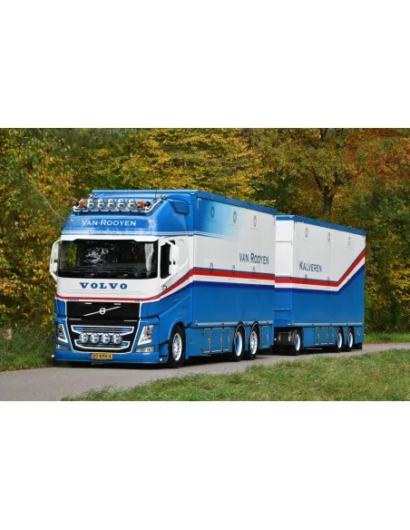 VOLVO FH4 GLOBETROTTER XL 6X2 TAG AXLE RIGED RESIN COMBI - 6 AXLE VAN ROOYEN KALVEREN WSI 01-3770 WSI MODELS