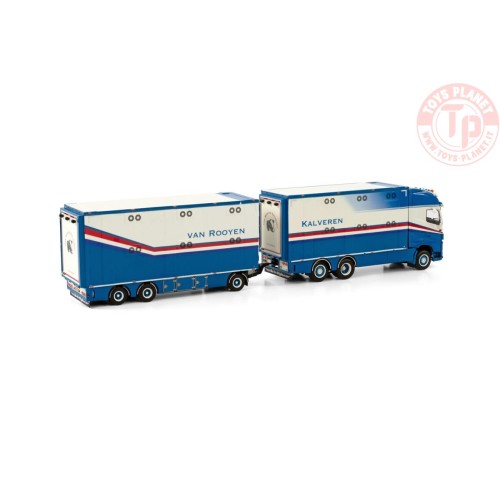 VOLVO FH4 GLOBETROTTER XL 6X2 TAG AXLE RIGED RESIN COMBI - 6 AXLE VAN ROOYEN KALVEREN WSI 01-3770 WSI MODELS