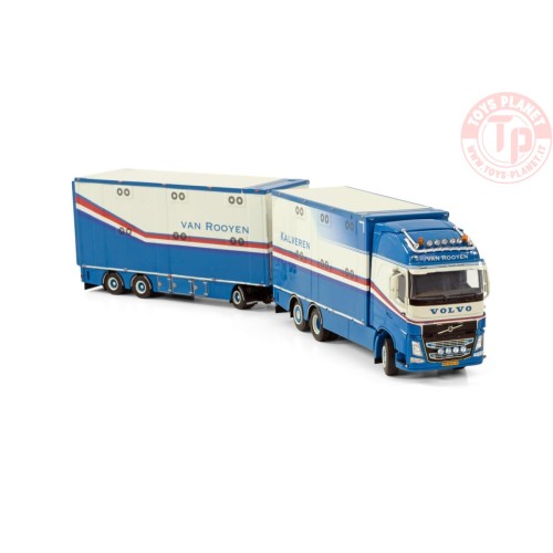 VOLVO FH4 GLOBETROTTER XL 6X2 TAG AXLE RIGED RESIN COMBI - 6 AXLE VAN ROOYEN KALVEREN WSI 01-3770 WSI MODELS