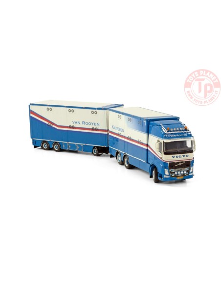 VOLVO FH4 GLOBETROTTER XL 6X2 TAG AXLE RIGED RESIN COMBI - 6 AXLE VAN ROOYEN KALVEREN WSI 01-3770 WSI MODELS