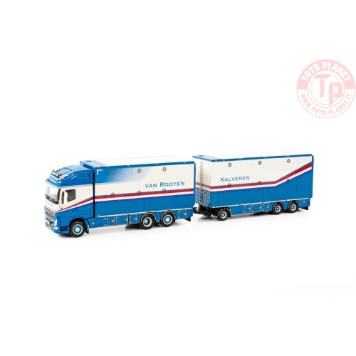 VOLVO FH4 GLOBETROTTER XL 6X2 TAG AXLE RIGED RESIN COMBI - 6 AXLE VAN ROOYEN KALVEREN WSI 01-3770 WSI MODELS