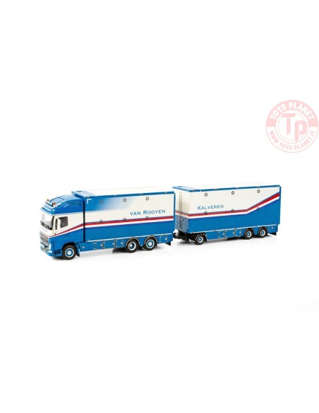 VOLVO FH4 GLOBETROTTER XL 6X2 TAG AXLE RIGED RESIN COMBI - 6 AXLE VAN ROOYEN KALVEREN WSI 01-3770 WSI MODELS