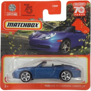 PORSCHE 911 CARRERA CABRIOLET 1/64 MATCHBOX HLD16 MATCHBOX