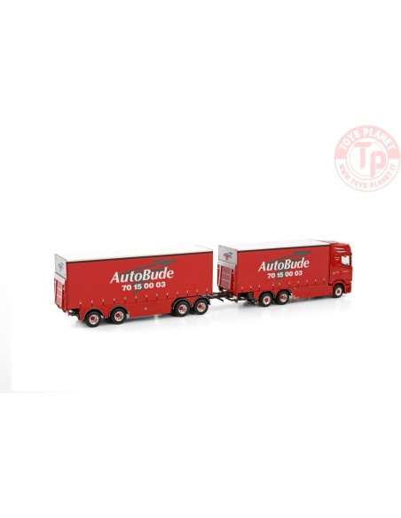 SCANIA S HIGHLINE CS20H 6X2 TAG AXLE RIGED TRUCK DRAWBAR CURTAINSIDE COMBI - 7 AXLE AUTOBUDE WSI 01-3820 WSI MODELS