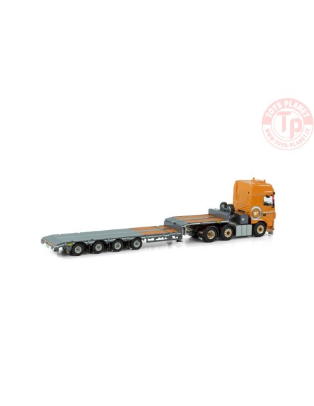 DAF XF MY2017 6X2 TWINSTEER SEMI LOW LOADER - 4 AXLE V.d. Vlist Twente WSI 01-3626 WSI MODELS