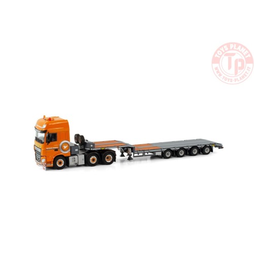 DAF XF MY2017 6X2 TWINSTEER SEMI LOW LOADER - 4 AXLE V.d. Vlist Twente WSI 01-3626 WSI MODELS
