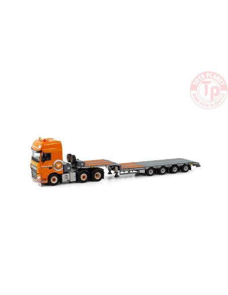 DAF XF MY2017 6X2 TWINSTEER SEMI LOW LOADER - 4 AXLE V.d. Vlist Twente WSI 01-3626 WSI MODELS