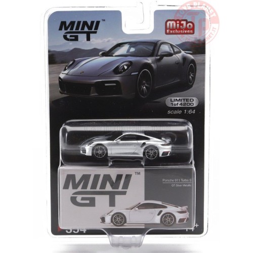 PORSCHE 911 TURBO S-GT SILVER METALLIC 1/64 MGT00354-MJ MINI GT