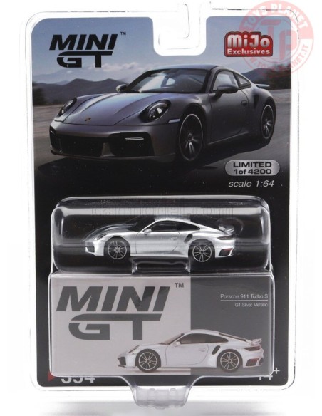 PORSCHE 911 TURBO S-GT SILVER METALLIC 1/64 MGT00354-MJ MINI GT