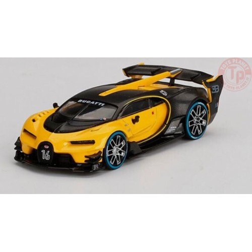 BUGATTI VISION GRAN TURISMO-YELLOW/BLACK 1/64 MGT00317-MJ MINI GT