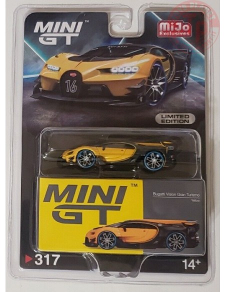 BUGATTI VISION GRAN TURISMO-YELLOW/BLACK 1/64 MGT00317-MJ MINI GT