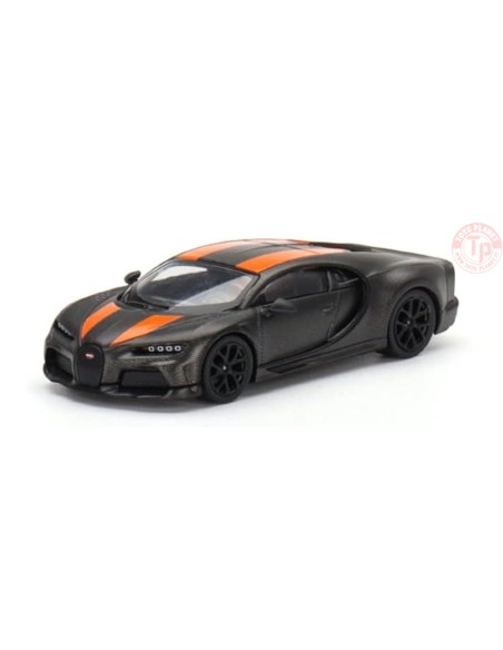 BUGATTI CHIRON SUPER SPORT 300+-WORLD RECORD-CARBON VIPER GREY/ORANGE 1/64 MGT00409-MJ Mini Gt