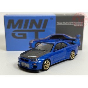 NISSAN SKYLINE GT-R TOP SECRET-BAYSIDE BLUE 1/64 MGT00531-R Mini Gt