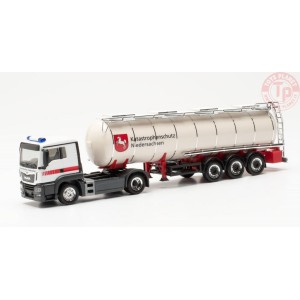 MAN TGS L Euro 6C tanker semitrailer Katastrophenschutz Niedersachsen HERPA 316750 HERPA 1:87