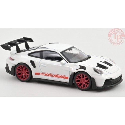 PORSCHE 911 GT3 RS 2022 WHITE WITH RED STICKERS JET CAR 1:43 NV750044 NOREV