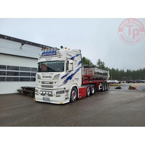 SCANIA CR20H HIGHLINE 6X2 HALFPIPE TIPPER TRAILER - 3 AXLE MARTEMOEN WSI 01-4067 WSI MODELS