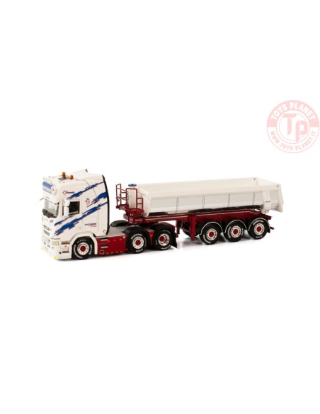 SCANIA CR20H HIGHLINE 6X2 HALFPIPE TIPPER TRAILER - 3 AXLE MARTEMOEN WSI 01-4067 WSI MODELS