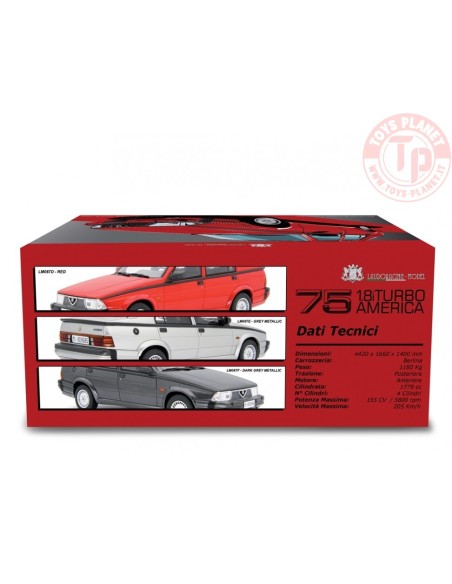 ALFA 75 1.8I TURBO AMERICA 1986 1:18 LM087F LAUDORACING ALFA 75 1.8I TURBO AMERICA 1986 1:18 LM087F LAUDORACING