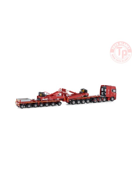 SCANIA S HIGHLINE CS20H 8X4 WIND MILL TRAILER WITH 4 AXLE DOLLY - 7 AXLE - NOOTEBOOM RED LINE WSI 5985444 WSI MODELS SCANIA S HIGHLINE CS20H 8X4 WIND MILL TRAILER WITH 4 AXLE DOLLY - 7 AXLE - NOOTEBOOM RED LINE WSI 5985444 WSI MODELS
