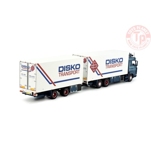 Scania 143-450 motorwagen met 2-assige wipkar Jan Zwarteveld TEKNO 83063 TEKNO