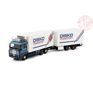 Scania 143-450 motorwagen met 2-assige wipkar Jan Zwarteveld TEKNO 83063 TEKNO