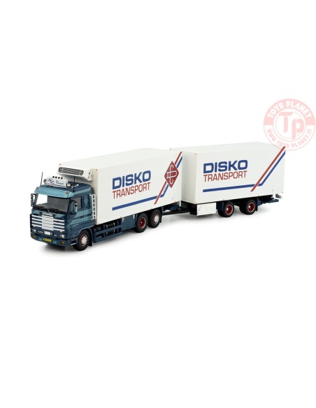 Scania 143-450 motorwagen met 2-assige wipkar Jan Zwarteveld TEKNO 83063 TEKNO