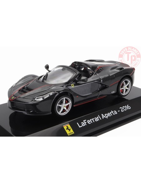 1/43 FERRARI LAFERRARI APERTA SPIDER 2016 - CON VETRINA - WITH SHOWCASE - BLACK ABSUP001 MODELLI EDICOLA