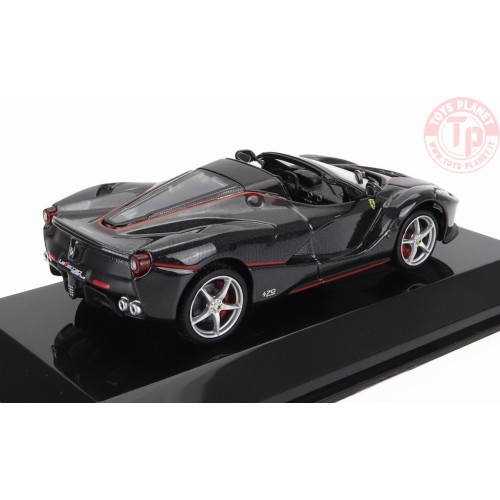 1/43 FERRARI LAFERRARI APERTA SPIDER 2016 - CON VETRINA - WITH SHOWCASE - BLACK ABSUP001 MODELLI EDICOLA