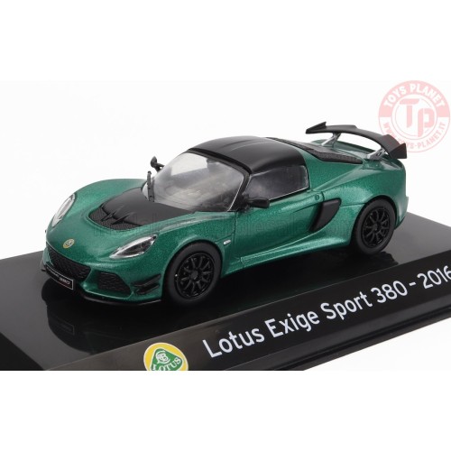 1/43 LOTUS EXIGE SPORT 380 2016 CON VETRINA GREEN ABSUP037 MODELLI EDICOLA