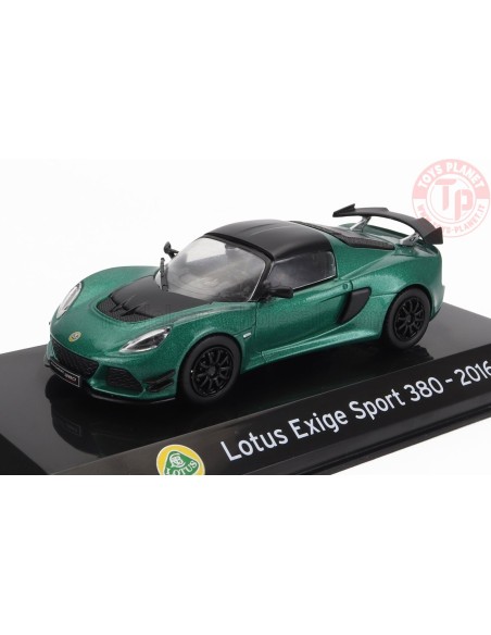 1/43 LOTUS EXIGE SPORT 380 2016 CON VETRINA GREEN ABSUP037 MODELLI EDICOLA