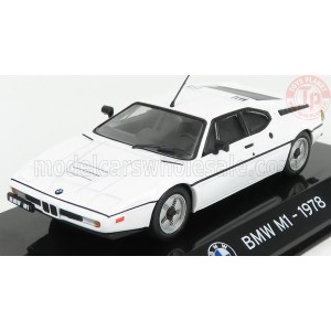 1/43 BMW M1 1978 CON VETRINA WHITE ABSUP075 MODELLI EDICOLA