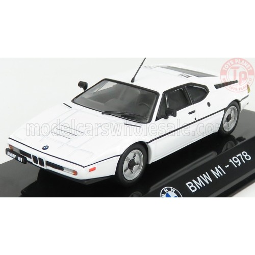 1/43 BMW M1 1978 CON VETRINA WHITE ABSUP075 MODELLI EDICOLA