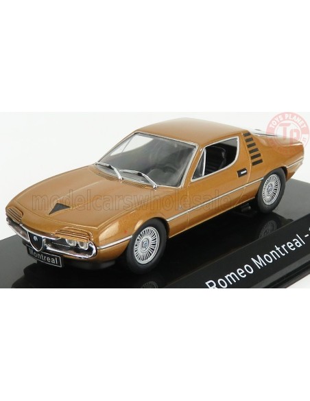 1/43 ALFA ROMEO MONTREAL 1970 CON VETRINA BROWN MET ABSUP076 MODELLI EDICOLA