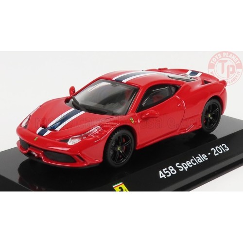 1/43 FERRARI 458 SPECIALE 2013 CON VETRINA RED ABSUP142 MODELLI EDICOLA