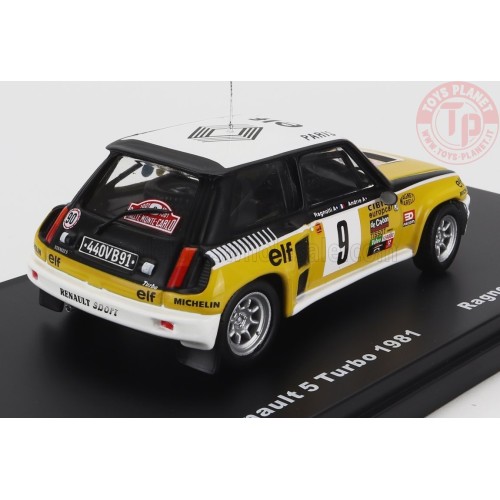 1/43 RENAULT R5 TURBO N 9 WINNER RALLY MONTECARLO 1981 J.RAGNOTTI - J.M.ANDRIE WRC008 MODELLI EDICOLA