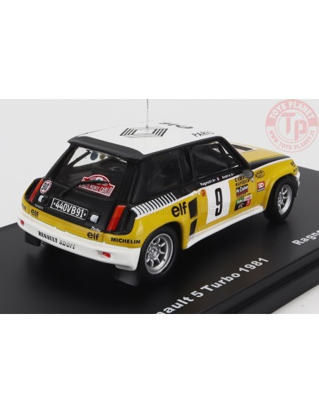 1/43 RENAULT R5 TURBO N 9 WINNER RALLY MONTECARLO 1981 J.RAGNOTTI - J.M.ANDRIE WRC008 MODELLI EDICOLA