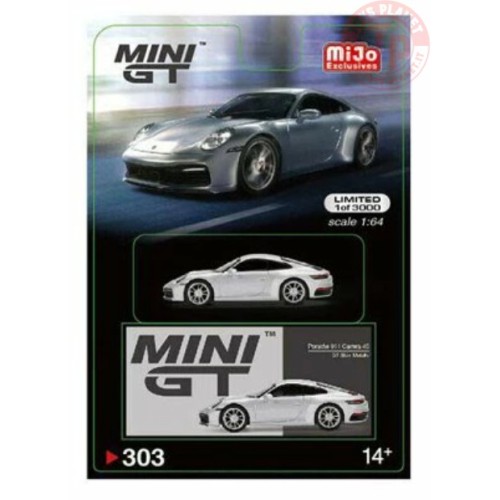 ミニカー MINI GT Porsche 911 Carrera 4S GT Silver Mini GT - 1/64 Porsche 911 (992) Carrera 4S GT (Silver