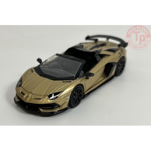 LAMBORGHINI AVENTADOR SVJ ROADSTER-ORO ELIOS 1/64 MGT00363-R Mini Gt