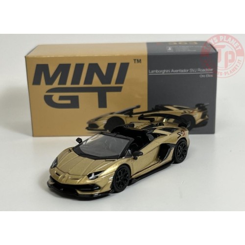 LAMBORGHINI AVENTADOR SVJ ROADSTER-ORO ELIOS 1/64 MGT00363-R Mini Gt