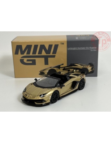 LAMBORGHINI AVENTADOR SVJ ROADSTER-ORO ELIOS 1/64 MGT00363-R Mini Gt