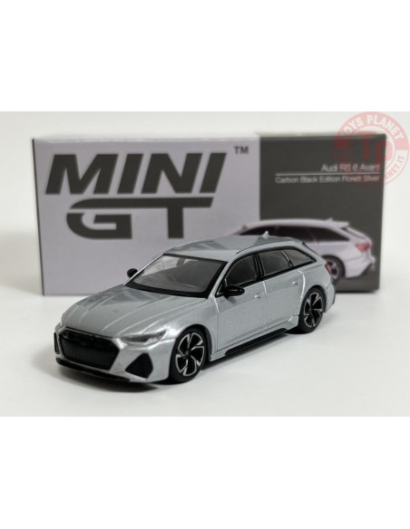 AUDI RS 6 AVANT CARBON BALCK EDITION-FLORETT SILVER 1/64 MGT00372-R Mini Gt