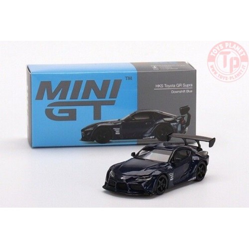 HKS 2021 TOYOTA GR SUPRA-DOWNSHIT BLUE 1/64 MGT00368-R MINI GT