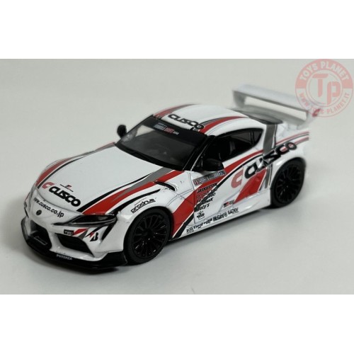 PANDEM TOYOTA GR SUPRA V1-TEAM CUSCO RACING 2021 FORMULA DRIFT JAPAN-WHITE RED 1/64 MGT00364-R MINI GT
