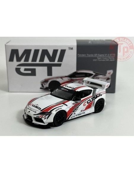 PANDEM TOYOTA GR SUPRA V1-TEAM CUSCO RACING 2021 FORMULA DRIFT JAPAN-WHITE RED 1/64 MGT00364-R MINI GT