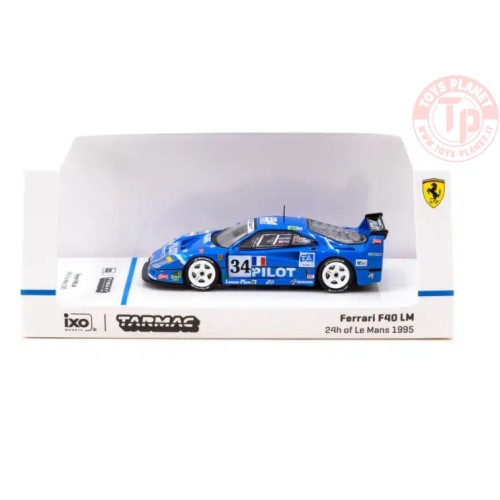 FERRARI F40 LM-24H OF LE MANS 1995-M.FERTE'/O.THEVENIN/C.PALAU-BLUE 1/64 T64-075-95LM34 TARMAC WORKS
